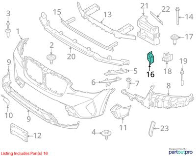 18-24 OEM BMW G01 G02 X3 X4 Front Reinforcement Clip Frame Radiator Support