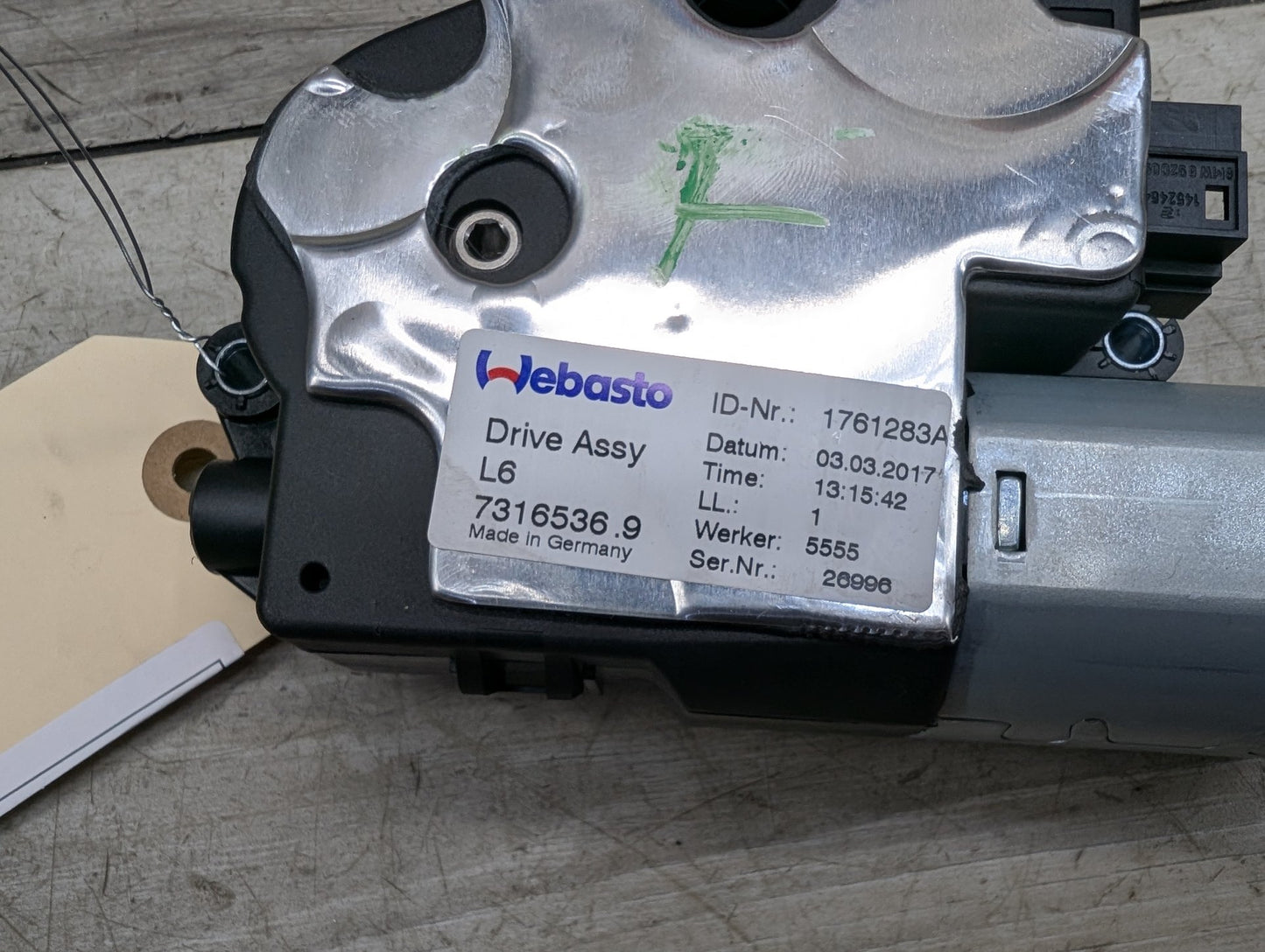 2017-2023 BMW 530i G30 Sunroof Sun Roof Glass Motor 7316536