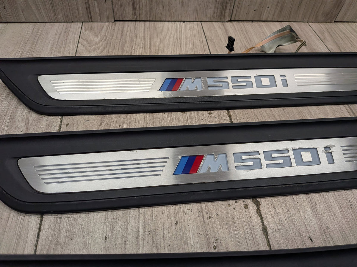 2017-2023 BMW M550i G30 Front Rear Left Right Scuff Plate Door Sill SET 8064905 OEM