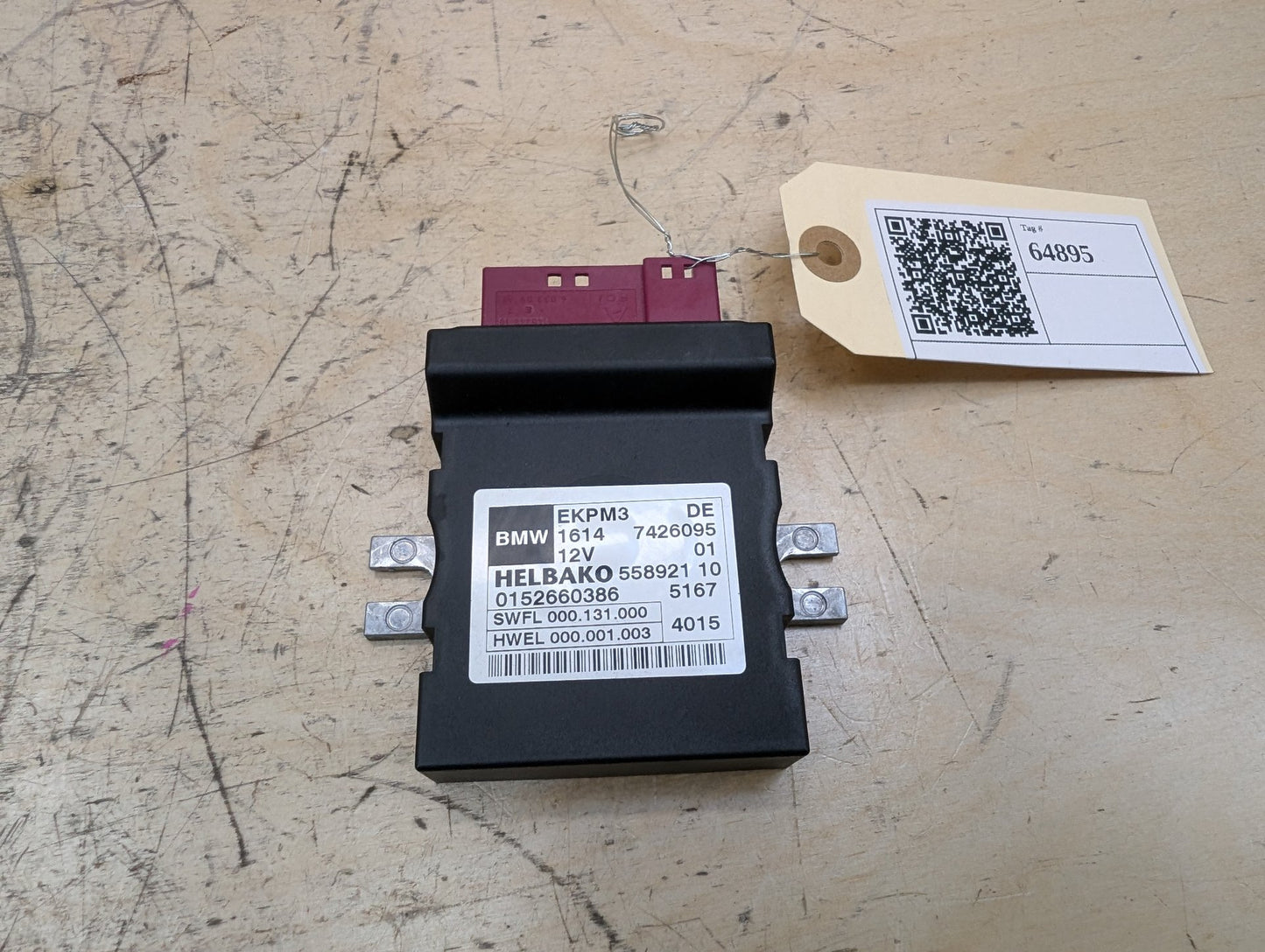OEM BMW F10 F12 F15 F22 F30 F32 F36 Helbako Fuel Pump Relay Control Module EKPM3