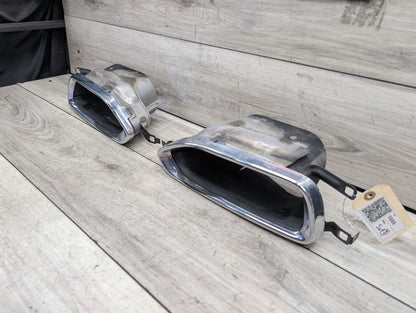 2016-2022 BMW 750Li G12 Rear Left Right Exhaust Muffler Tips SET 7371586 OEM