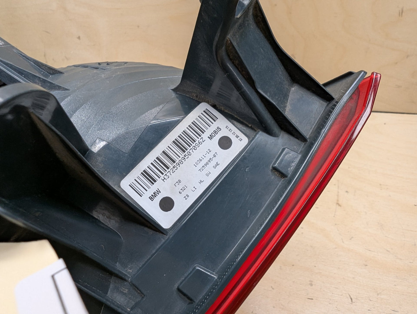 12-15 OEM BMW F30 F80 328 335 M3 Rear Left Driver Side Outer Tail Light