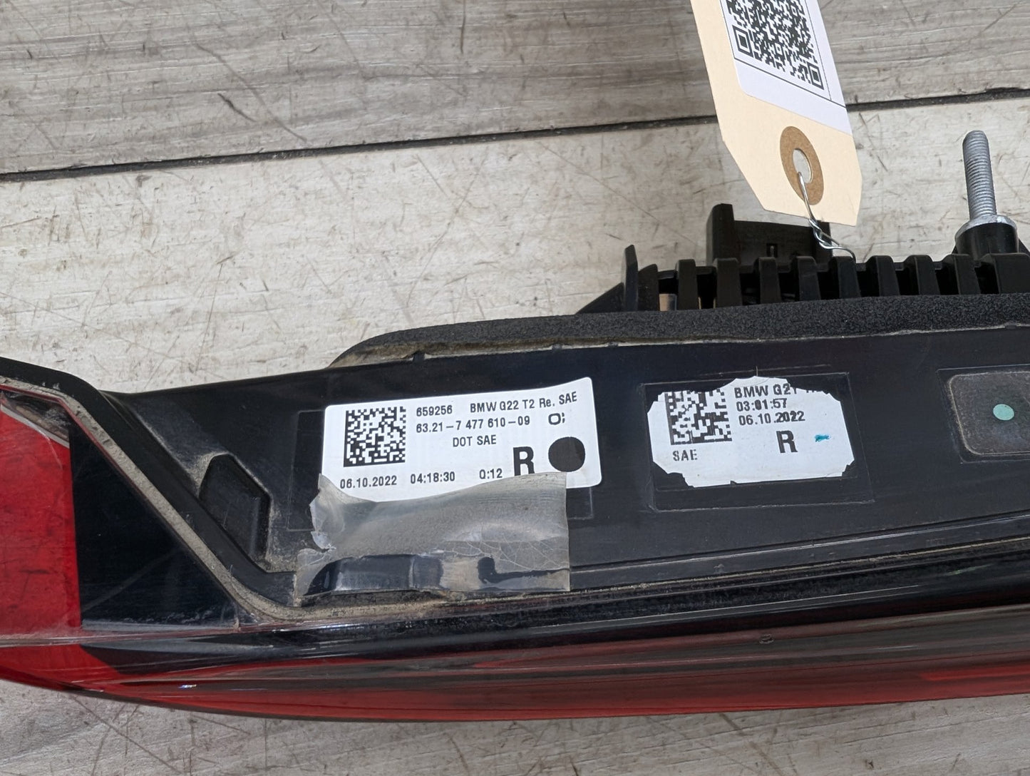 OEM BMW G22 G23 G26 G82 G83 M4 Rear Right Passenger Inner Trunk Stop Tail Light