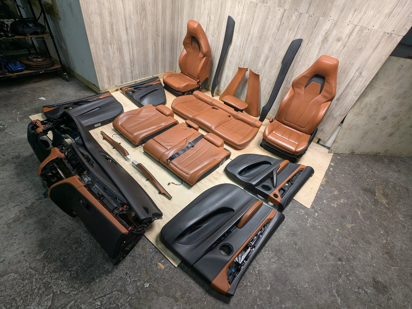 15-19 OEM BMW F16 F86 X6M BROWN Interior Seats Front Rear Door Panels COMPLETE