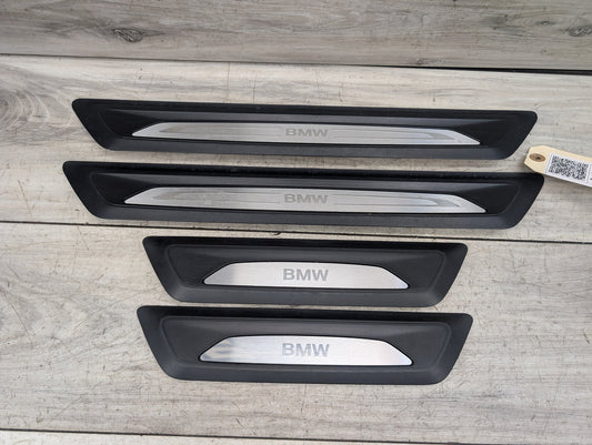 2014 - 2019 BMW 340 F34 Front Rear Left Right Scuff Plate Door Sill SET 7410460 B58B30M0