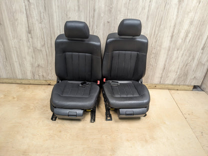 10-13 Mercedes-Benz E550 W212 Front Driver Passenger Seat Assemblys SET Black