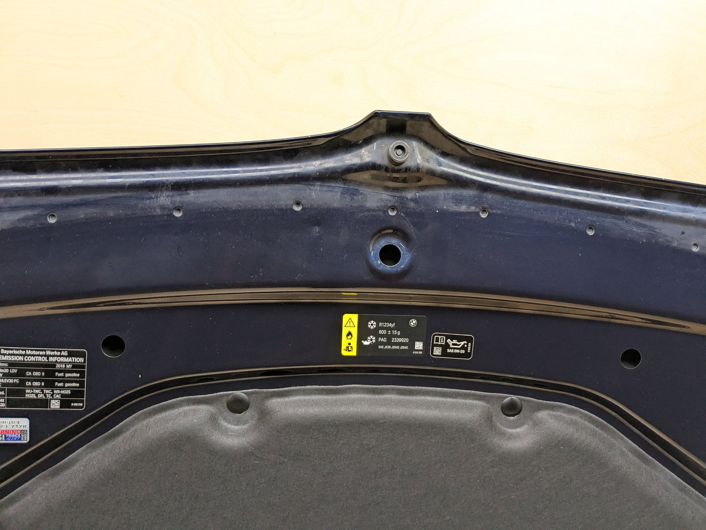 17-23 OEM BMW G30 G31 530 540 M550 Hood Panel Bonnet Blue A89