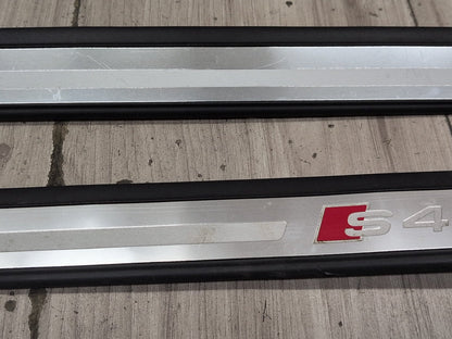 2010-2016 Audi S4 B8 Front Rear Left Right Scuff Plate Door Sill SET 8K0853376 OEM