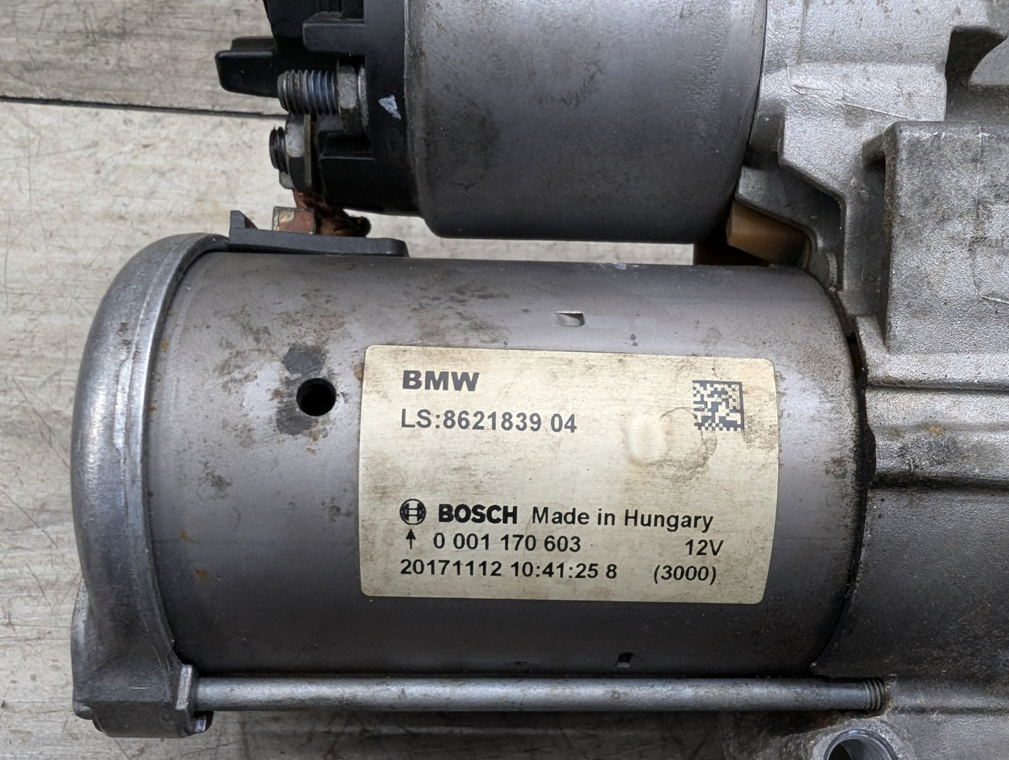 16-21 OEM BMW F22 F30 F32 F33 F36 G01 G30 330 430 530 Engine B46 Starter Motor