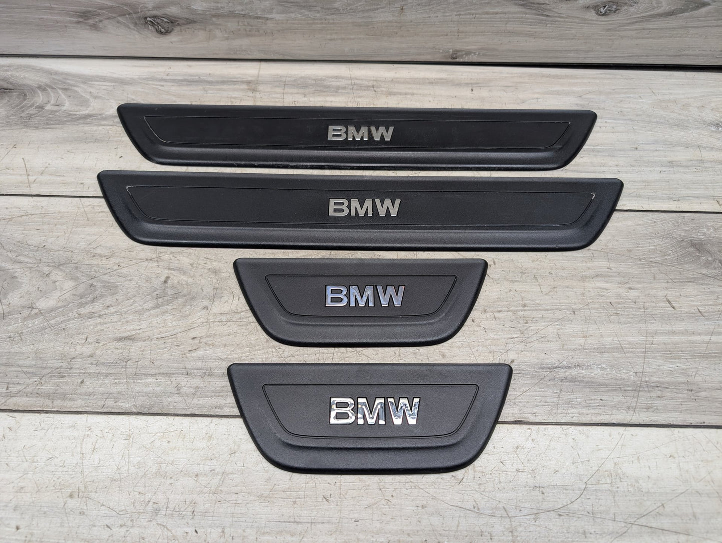 2011 - 2017 BMW X3 F25 Front Rear Left Right Scuff Plate Door Sill SET 7205597 N55B30M0