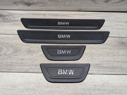 2011 - 2017 BMW X3 F25 Front Rear Left Right Scuff Plate Door Sill SET 7205597 N55B30M0