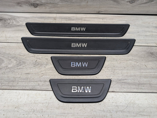 2011 - 2017 BMW X3 F25 Front Rear Left Right Scuff Plate Door Sill SET 7205597 N55B30M0