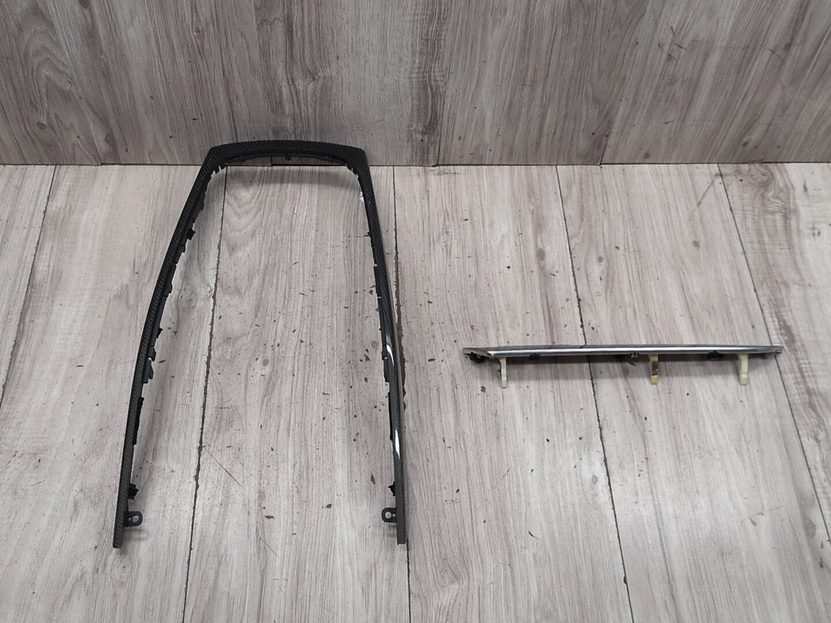 OEM Audi S4 Dashboard Center Console Shift Panel Interior Trim CARBON FIBER SET