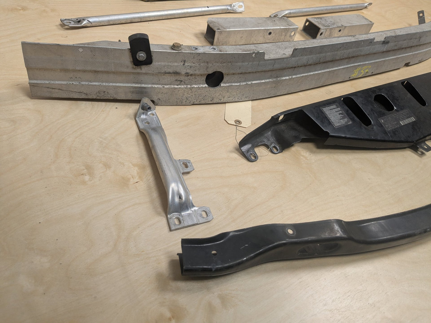 2011-2016 BMW 535i F10- Front Reinforcement Crash Bar w/ Brackets SET PN 7200706