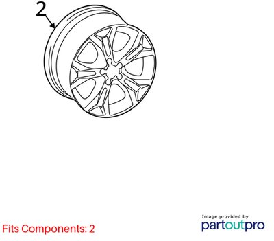 2016 Audi S5 8T- Wheel Rim PN: 8T0801025CL