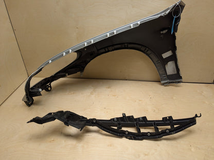 11-13 BMW X5 E70 Front Right Passenger Fender Panel w/ bracket Silver 354