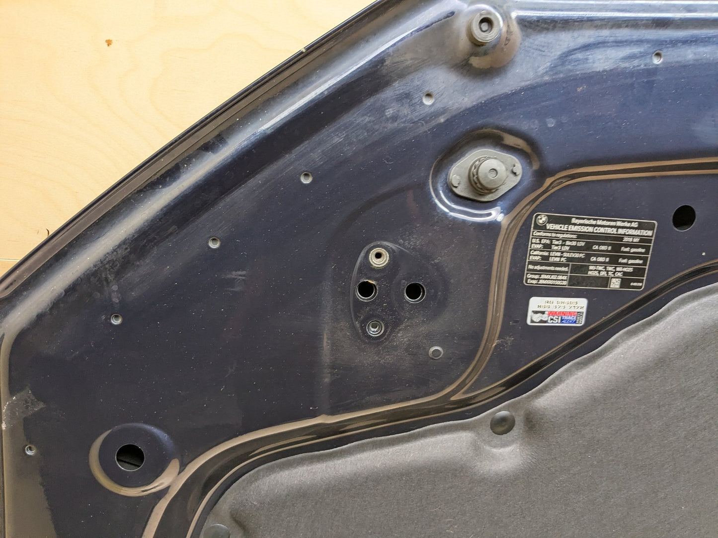 17-23 OEM BMW G30 G31 530 540 M550 Hood Panel Bonnet Blue A89
