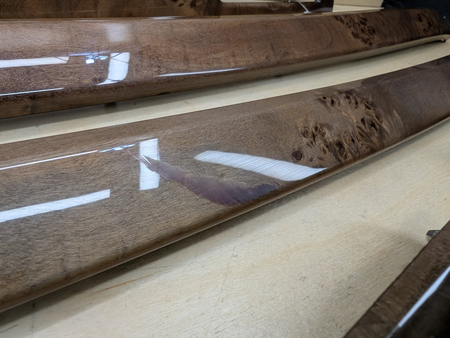 07-13 OEM BMW E99 335 Wood Burr Walnut Interior Trim Dash Panels Console SET
