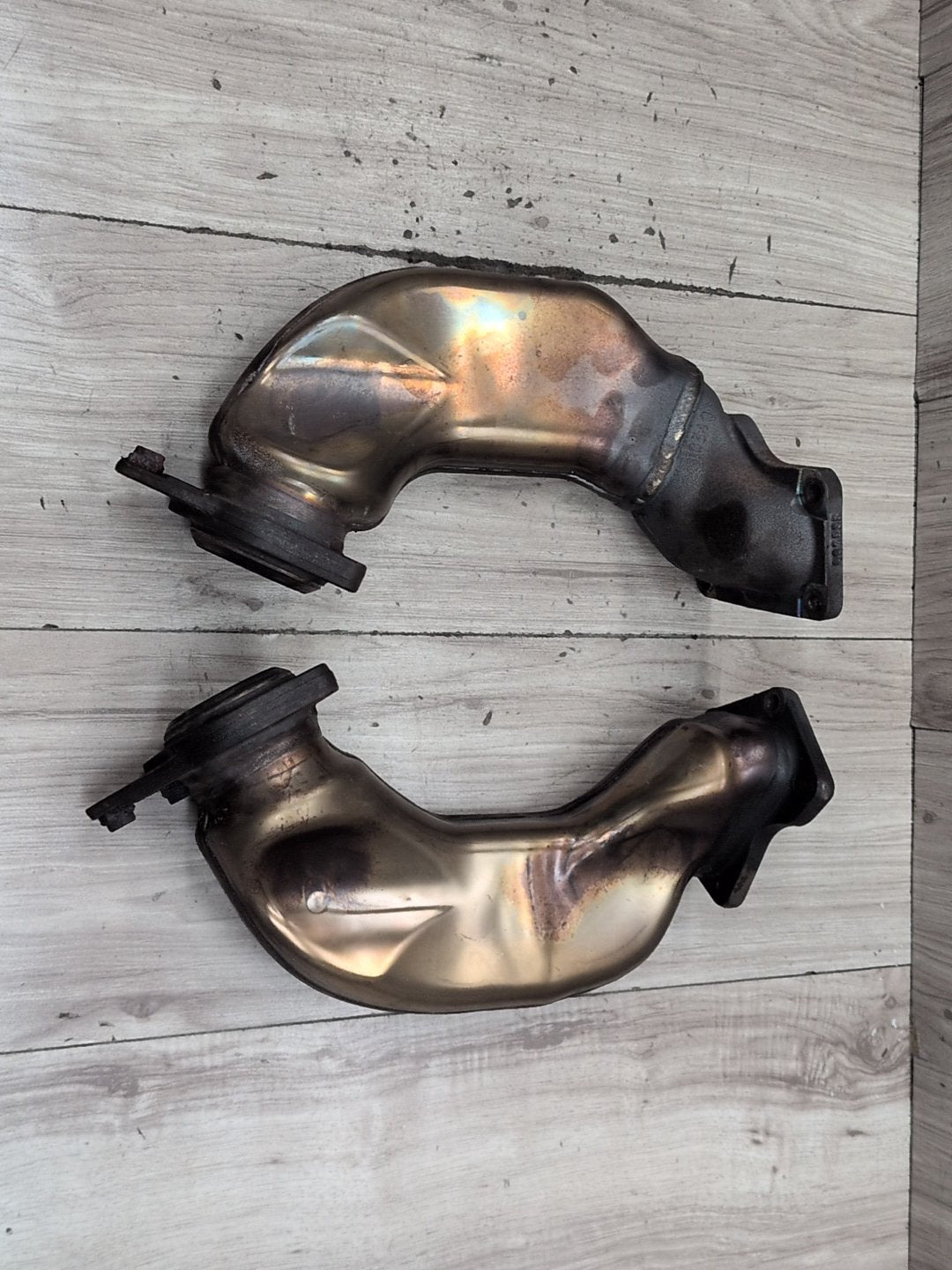 09-12 Mercedes W212 E550 M278 Left Right Engine Motor Exhaust Manifold Pipe SET