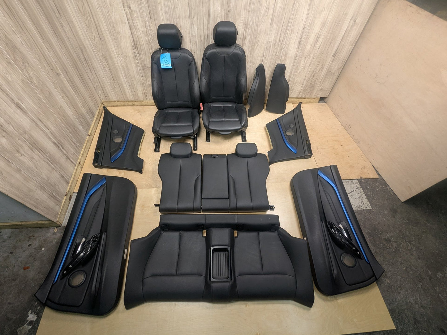 14-20 OEM BMW F32 428 430 435 440 M SPORT Black Front Rear Seats Door Panels SET