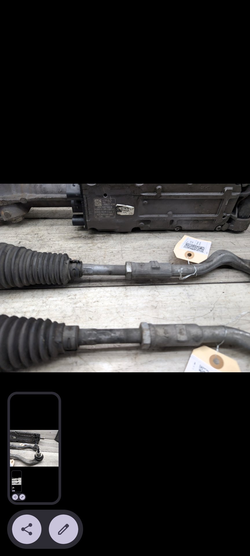 2009-2017 Audi Q5 8R Steering Gear Rack & Pinion 8R0909144F 13-17 Audi 8R Q5 SQ5 Electric Steering Rack & Pinion Assembly 8R1423055AC OEM