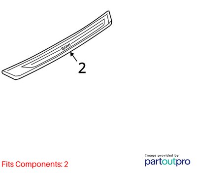 19-26 OEM BMW G29 Z4 30 M40 Left Driver Side Door Sill Entrance Scuff Plate