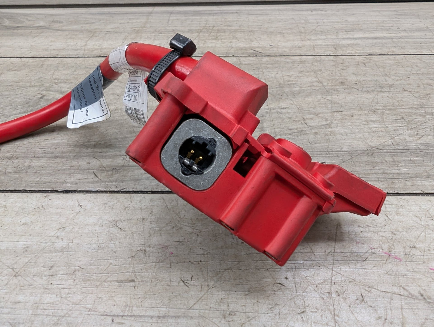 OEM BMW E84 E82 E88 E90 E92 335 M3 Battery Plus Pole Terminal Positive Red Cable