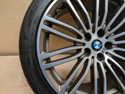 OEM BMW BMW G30 530 540 M550 Rear Wheel Rim Style 664M Silver R19x8" ET30