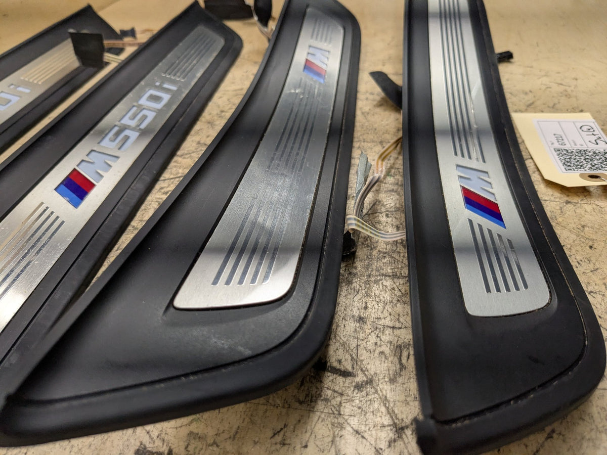 2018-2023 BMW M550i G30 Scuff Plate Door Sill SET 8072378 OEM
