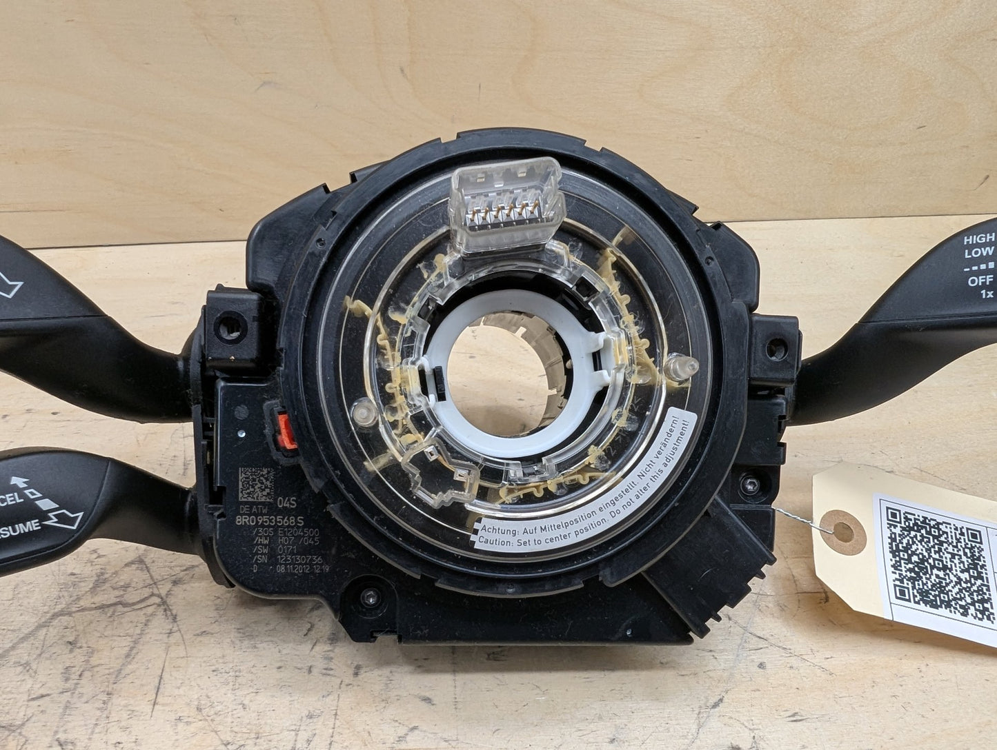 2011-2017 Audi RS5 8T Steering Wheel Sensor Clockspring 8R0953568S OEM