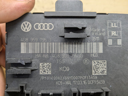 2012-2018 Audi A6 C7 Rear Left Driver Door Control Module 4G8959795J OEM