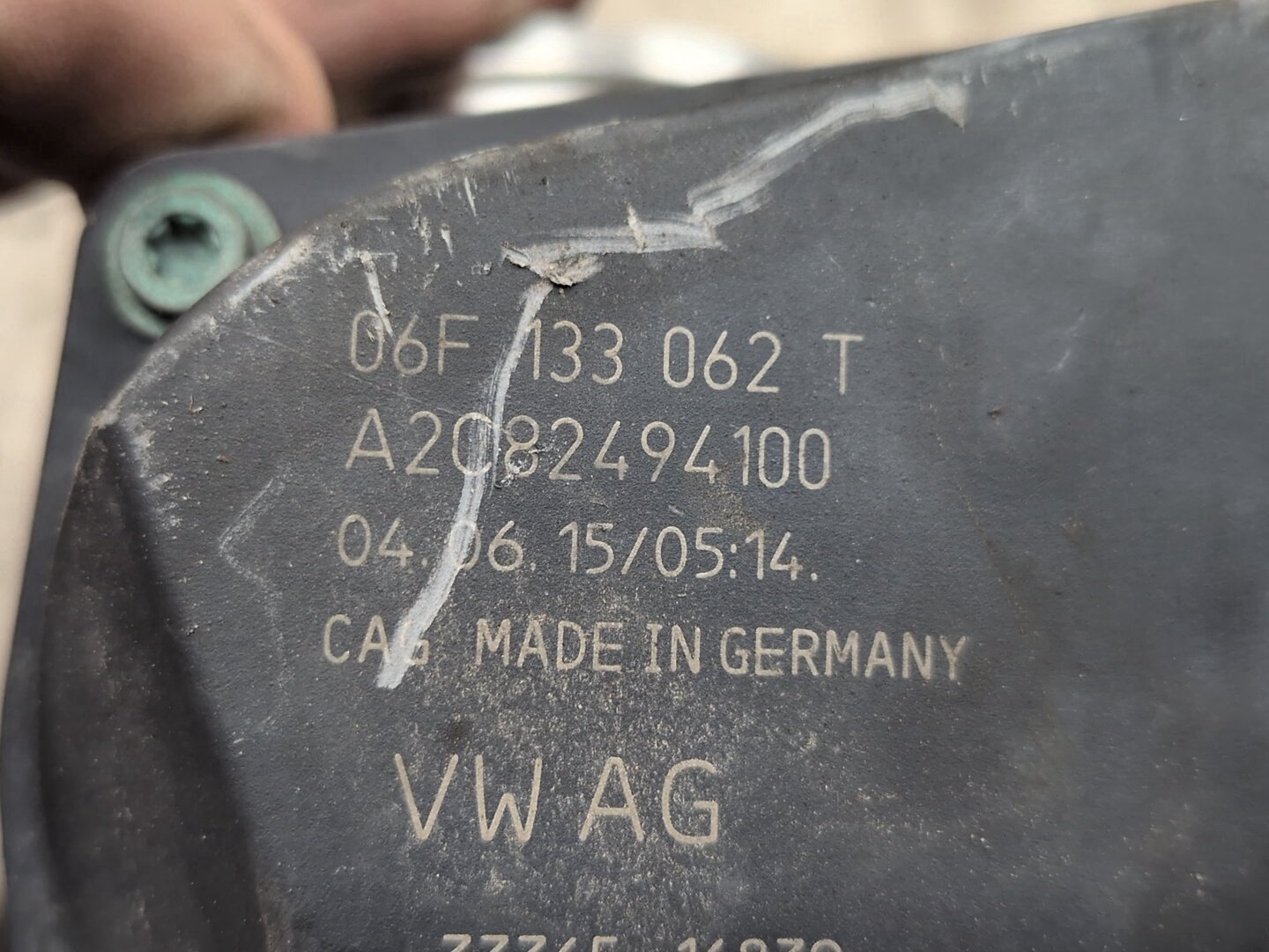 2015-2018 Audi 8U Q3 CCTA Engine Motor Throttle Body 06F133062T