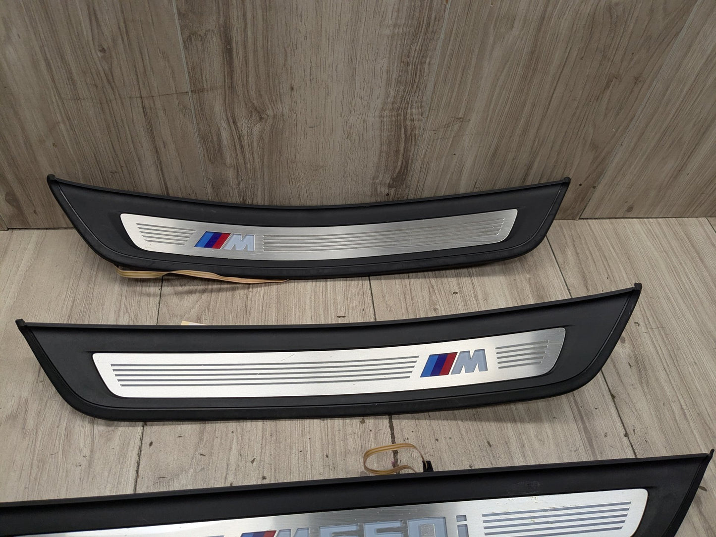 17-20 OEM BMW G30 Rear Left Right Lighter Door Sill Plate Molding M Trim PAIR