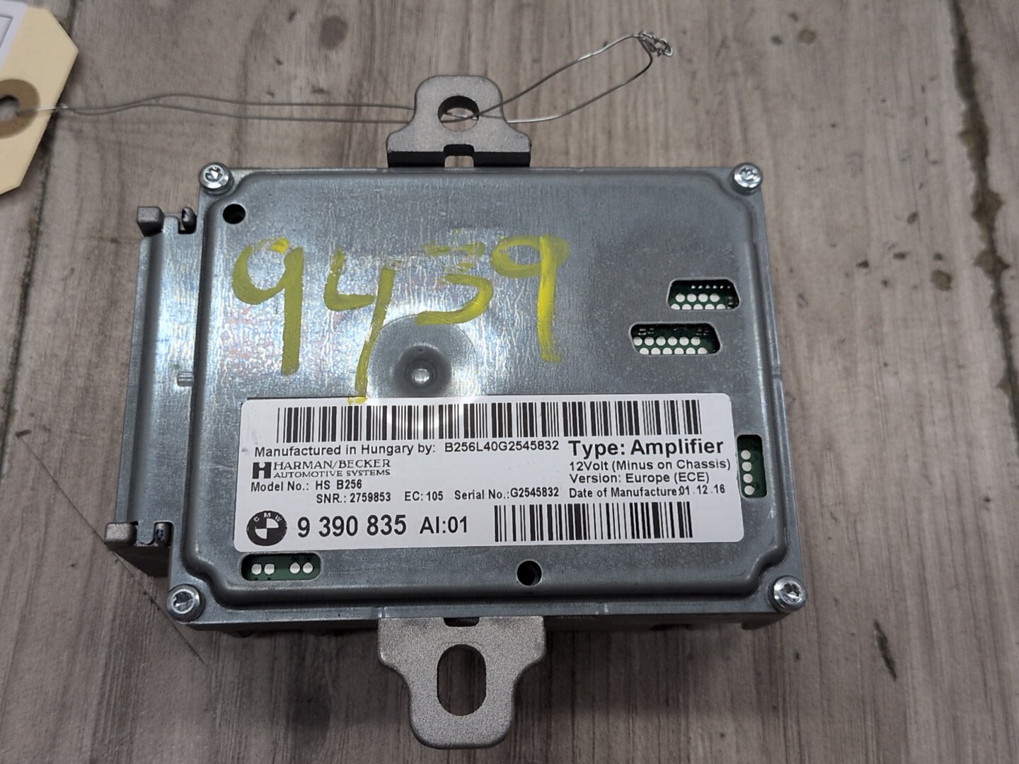 2014 - 2018 BMW X5 F85 Stereo Audio Amp Amplifier 9390835 S63B44T2