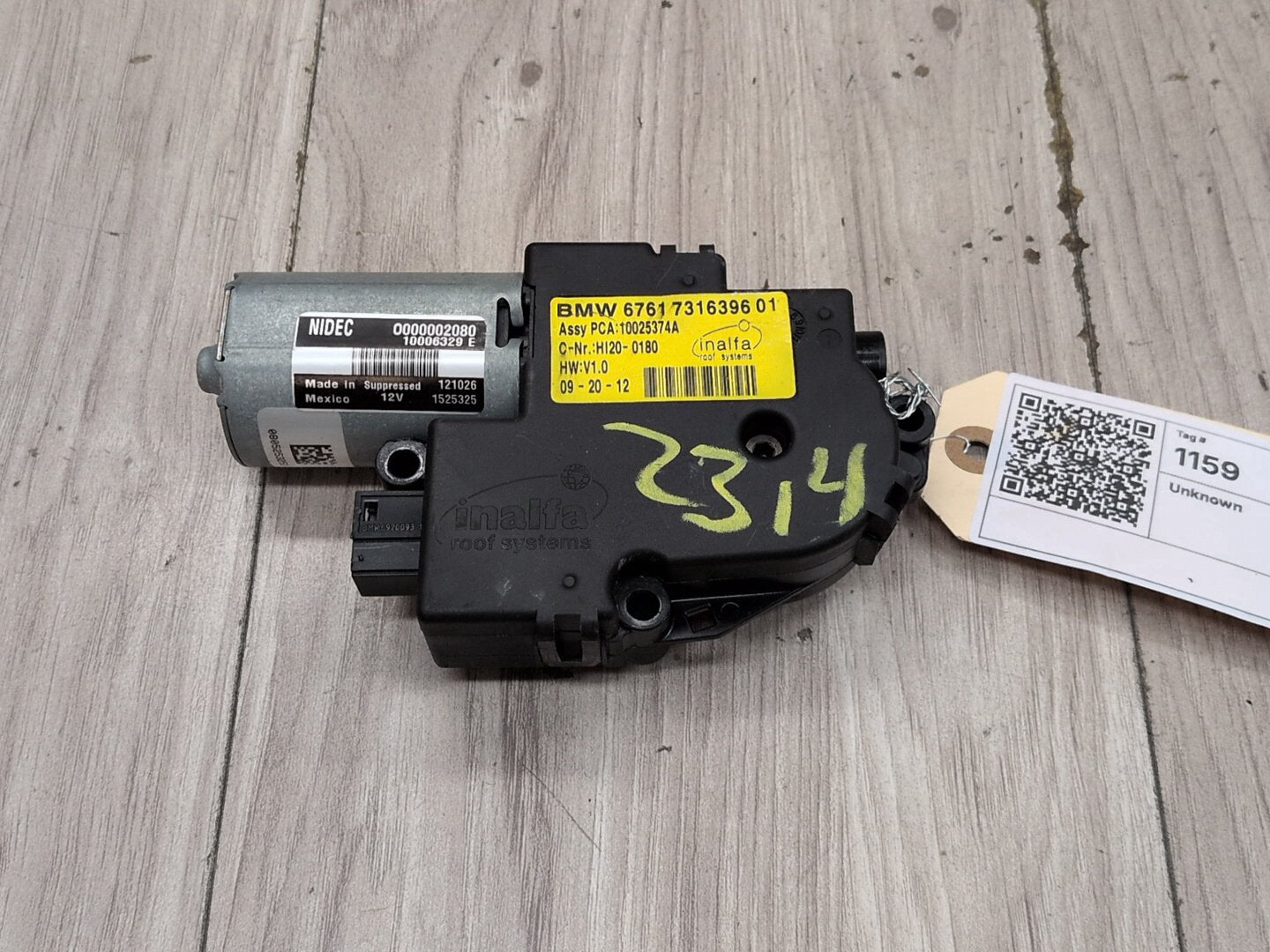 OEM BMW MINI E84 F15 F25 F54 F55 F56 F60 Panoramic Sunroof Drive Motor Actuator