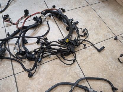 2015-2018 BMW F85 X5 S63B44T2 Engine Motor Transmission Wiring Wire Harness SET 7646837