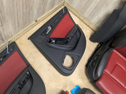 09-16 OEM Audi B8 A4 S4 Front Rear Left Right Interior Seat Door Panel BLACK RED