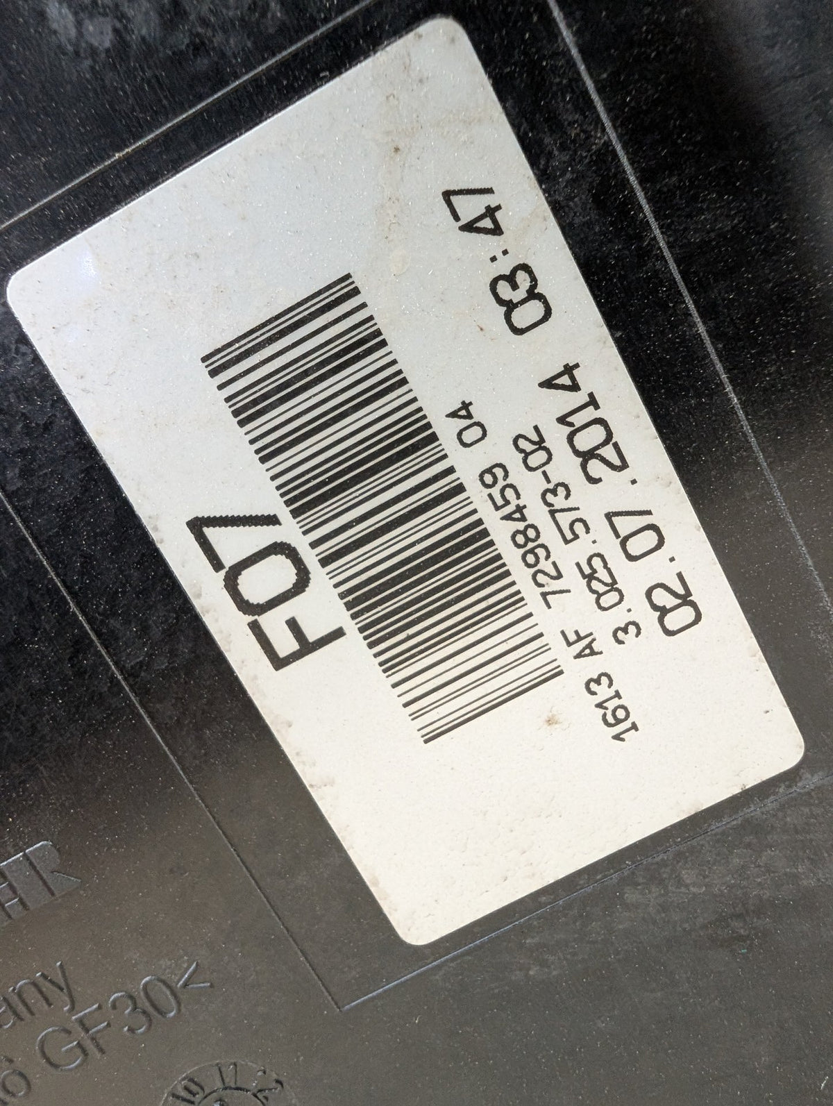 2010-2017 BMW 535i GT xDrive F07 Fuel Vapor Charcoal Canister 7298459 OEM