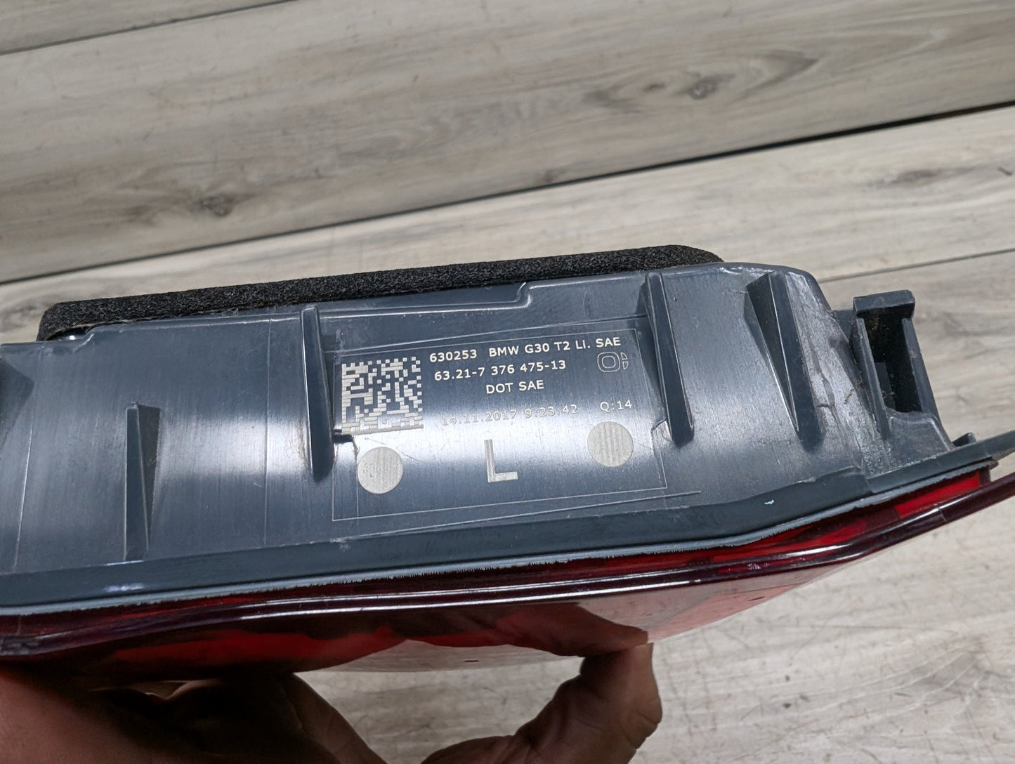 17-20 OEM BMW F90 G30 530 540 M550 M5 Rear Left Driver Inner Trunk Tail Light