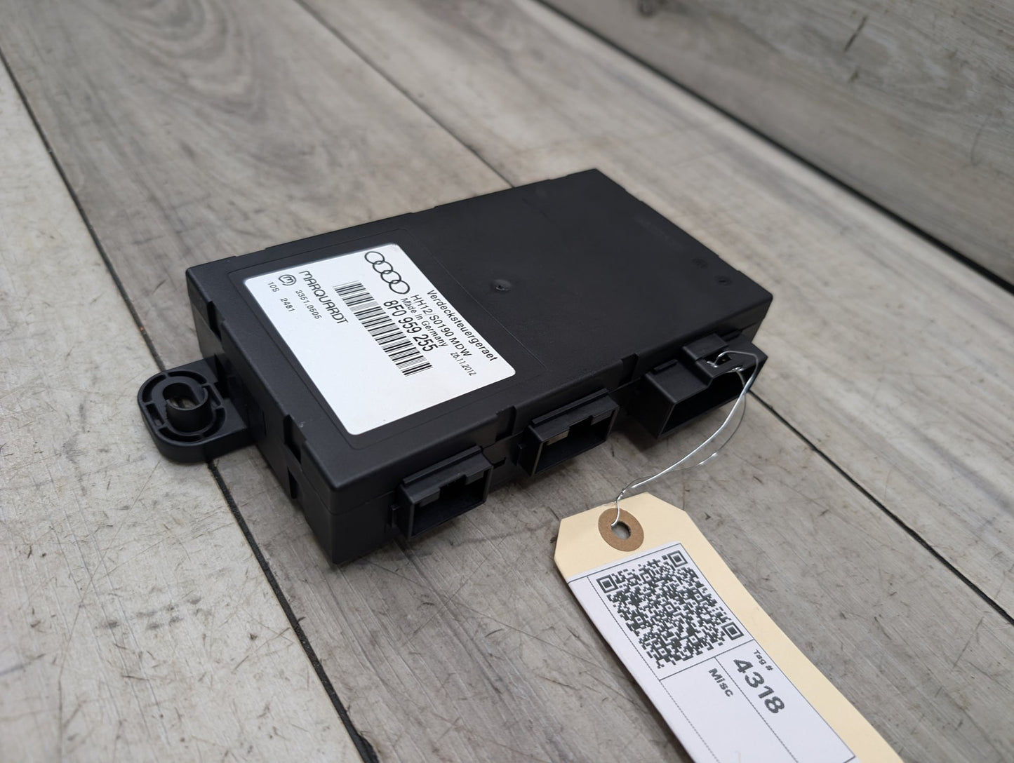 2008 - 2017 Audi S5 8T Convertible Top Control Module 8F0959255