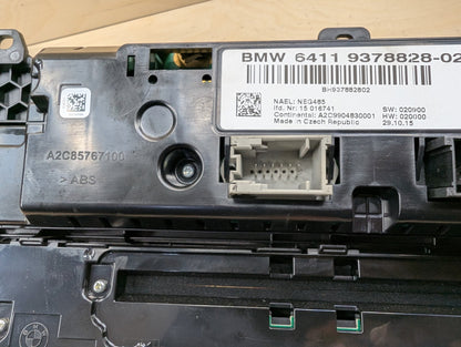 2011-2016 BMW X3 F25 Front AC Heater Climate Control Switch 9378828