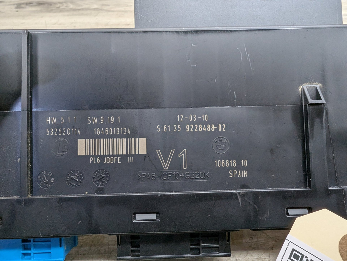 2011-2016 BMW 535i F10 BCM Body Control Module 9228488
