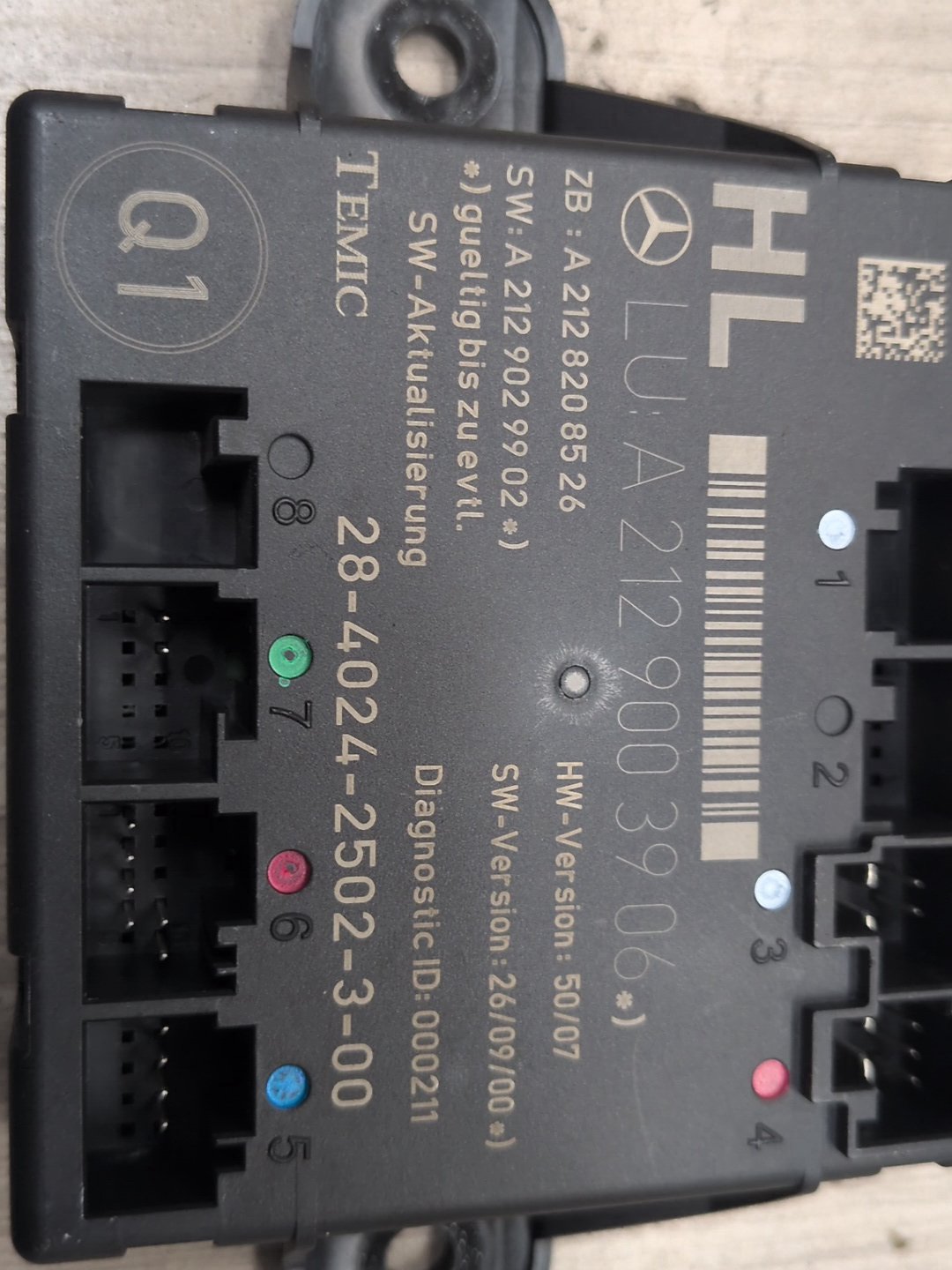 09-12 OEM Mercedes-Benz E550 W212 Rear Left Driver Door Control Module