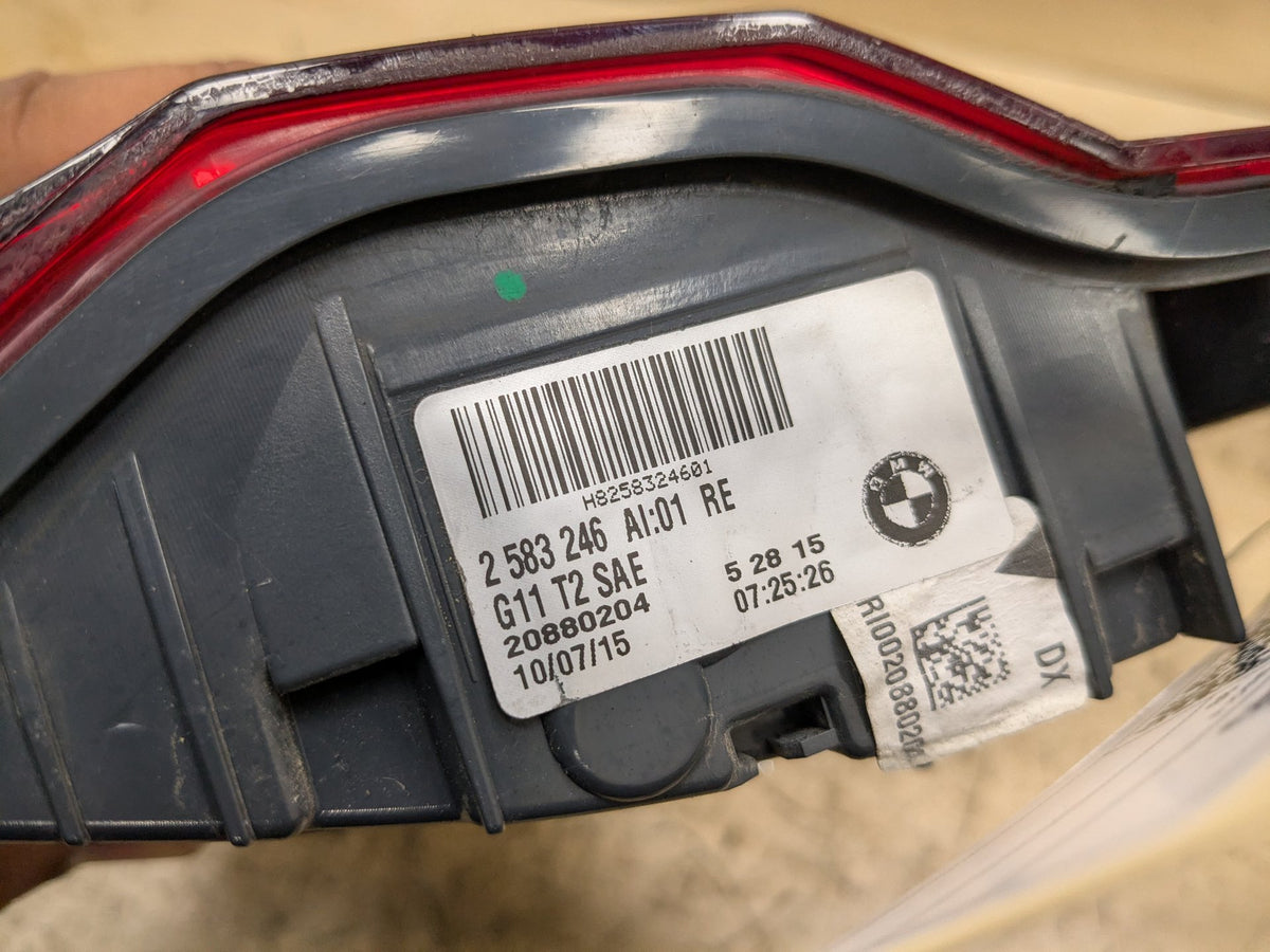 16-19 OEM BMW G11 G12 740 750 Rear Right Passenger Trunk Inner Stop Tail Light