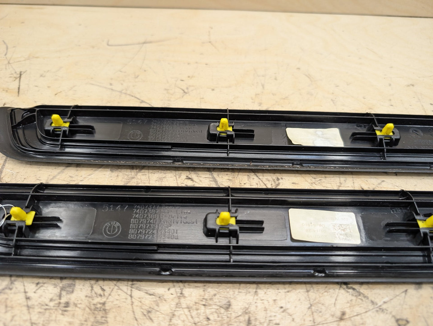 19-21 OEM BMW G20 G21 M340i Front Left Right Door Sill Plate Molding Trim PAIR