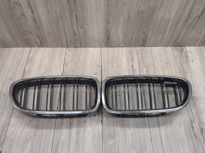2011-2016 BMW M5 F10 Front Left Right Upper Bumper Grilles SET 8057228 OEM