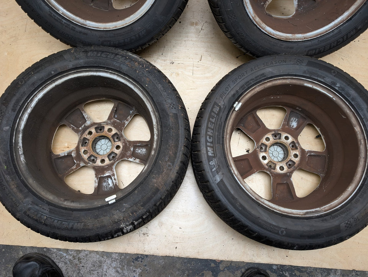 OEM BMW E36 Z3 2.8 3.0 E46 325Ci Wheels Rims 7JX16 ET:46 Star Spoke Style 55 SET