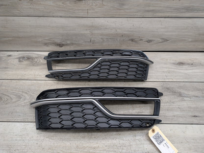 2008 - 2017 Audi S5 8T Front Left Right Center Bumper Cover Grilles SET 8T0807681