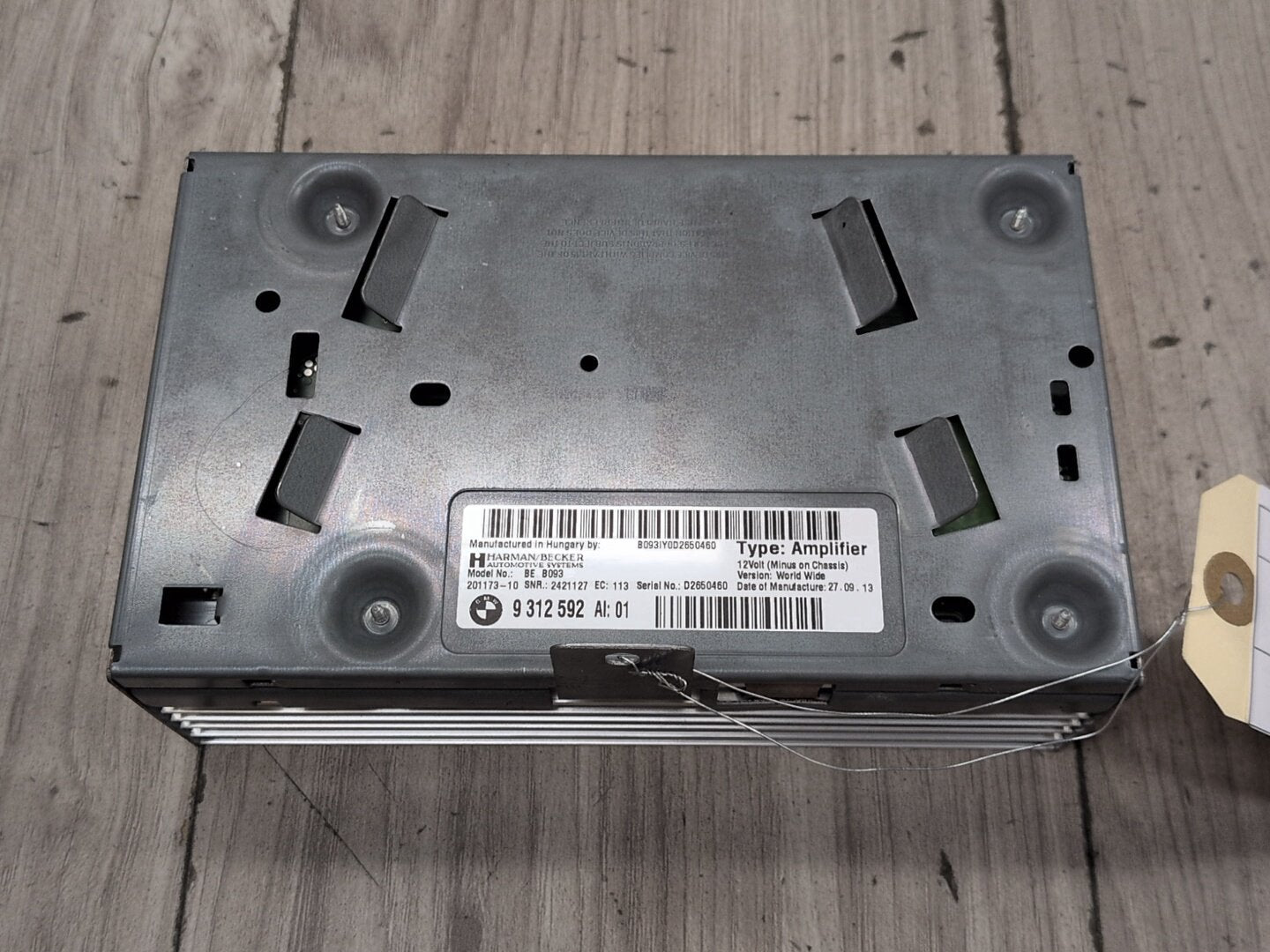 2011 - 2016 BMW 535i F10 Stereo Audio Amp Amplifier 9312592 N55B30A