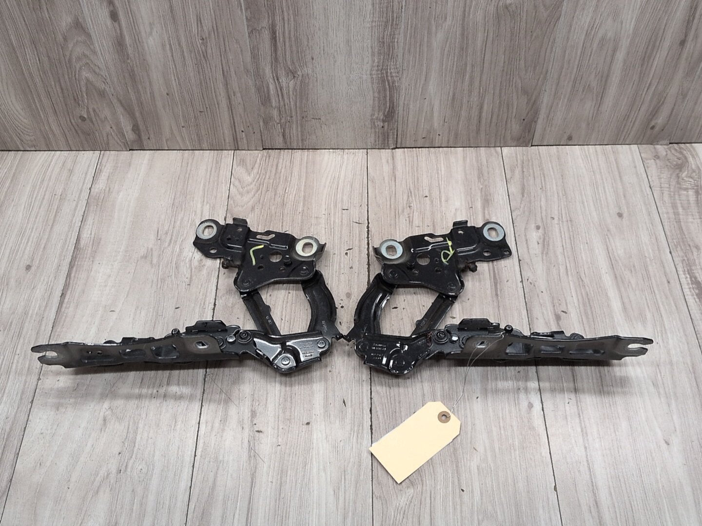 19-24 OEM BMW G20 Front Left Right Bonnet Hood Hinges Black Pair SET
